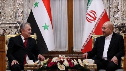 رئيس مجلس الشورى الإسلامي يستقبل رئيس الوزراء السوري