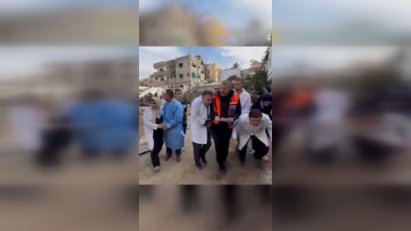 Iranpress: لحظة إطلاق النار على الطواقم الطبية في غزة