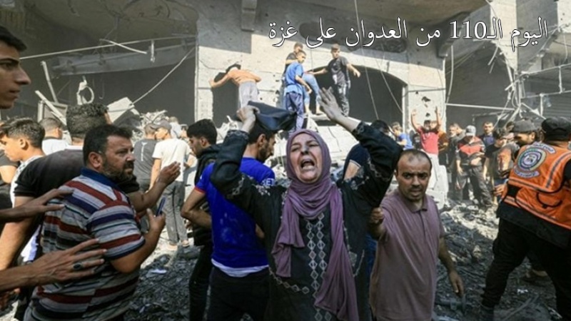 Iranpress: 110 أيام من العدوان الإسرائيلي على قطاع غزة