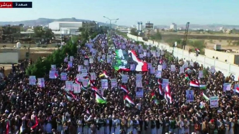 Iranpress: مسيرات حاشدة بصعدة وصنعاء دعما لغزة 