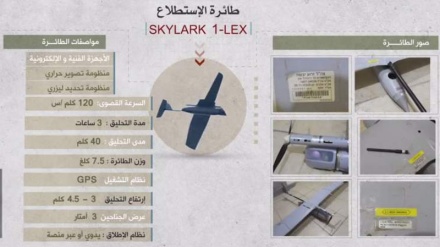مشاهد لطائرة ’’Skylark‘‘ التجسسية الإسرائيلية التي سيطر عليها حزب الله
